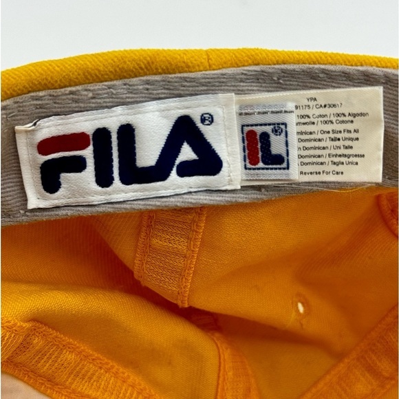 Fila Yellow Ball Cap, Adjustable Buckle‎ Closure - Picture 8 of 12